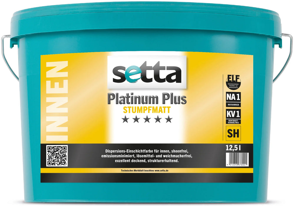 setta Platinum Plus Stumpfmatt weiss 5L / 12,5L