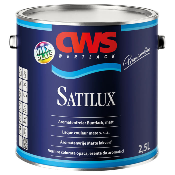 CWS WERTLACK Satilux 0,75L / 2,5L-Lack-MM Farben
