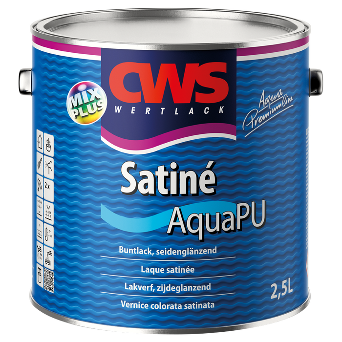 CWS WERTLACK Satiné Aqua PU 0,75L / 2,5L-Lack-MM Farben