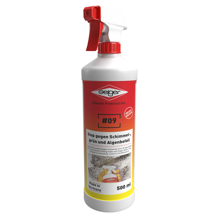 Geiger Chemie Nr. 09 Stop gegen Schimmel-, Grün- und Algenbefall 500ml-4001611090059-MM Farben