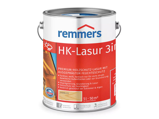 Remmers HK-Lasur 3in1 Die Lösemittelbasierte Premium Holzschutz Lasur 0,75L / 2,5L / 5L-MM Farben