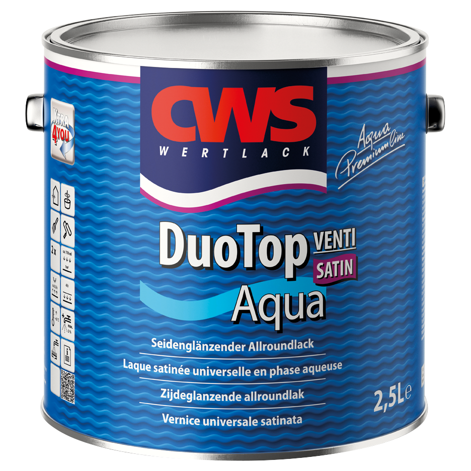 CWS WERTLACK DuoTop Aqua Satin 2,5L — MM Farben 