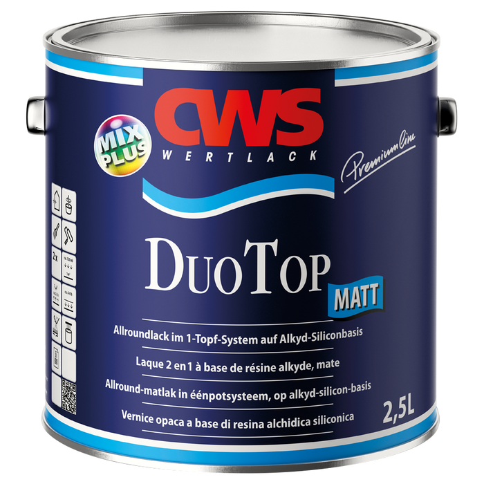 CWS WERTLACK DuoTop matt 0,75L / 2,5L-Lack-MM Farben