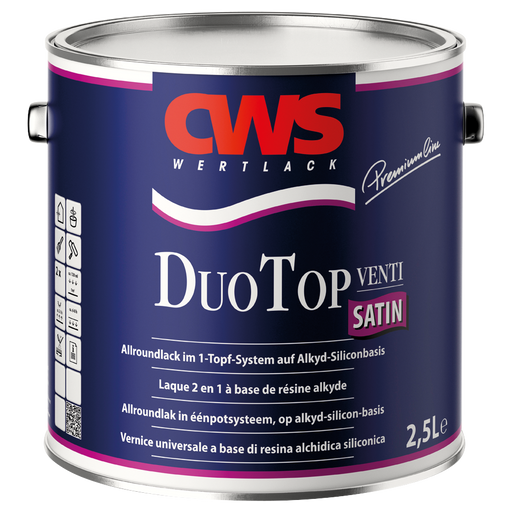 CWS WERTLACK Duotop Satin 0,75L / 2,5L-Lack-MM Farben