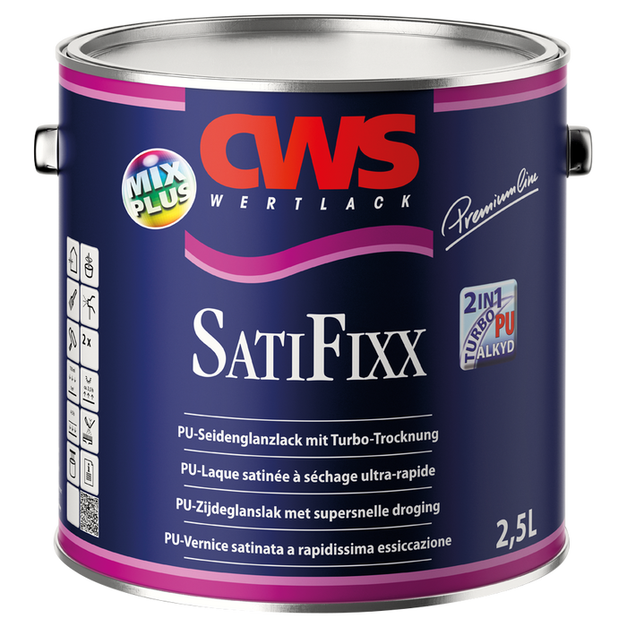 CWS WERTLACK SatiFixx 0,75L / 2,5L-Lack-MM Farben