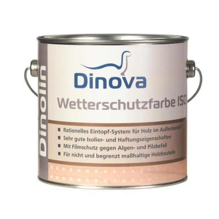 Dinova Wetterschutzfarbe ISO 0,75L / 2,5L / 5L-Außenfarbe-MM Farben