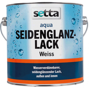 setta aqua Seidenglanzlack 0,75L / 2,5L Weiss-Lack-MM Farben