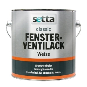 setta classic Fenster-Ventilack 0,375L / 0,75L / 2,5L Weiss-MM Farben