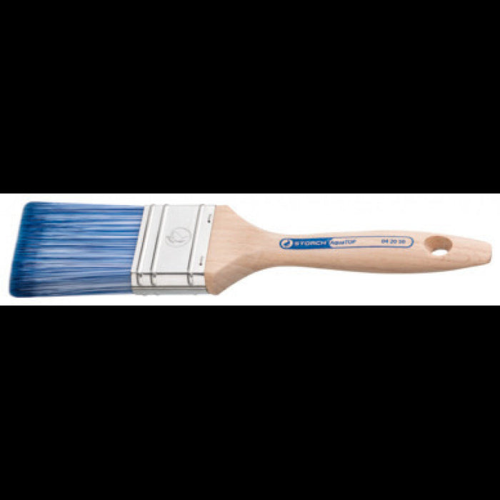 Storch Flachpinsel 30mm AquaTop Weiß-Blau Holzstiel Profi-4001941101388-MM Farben