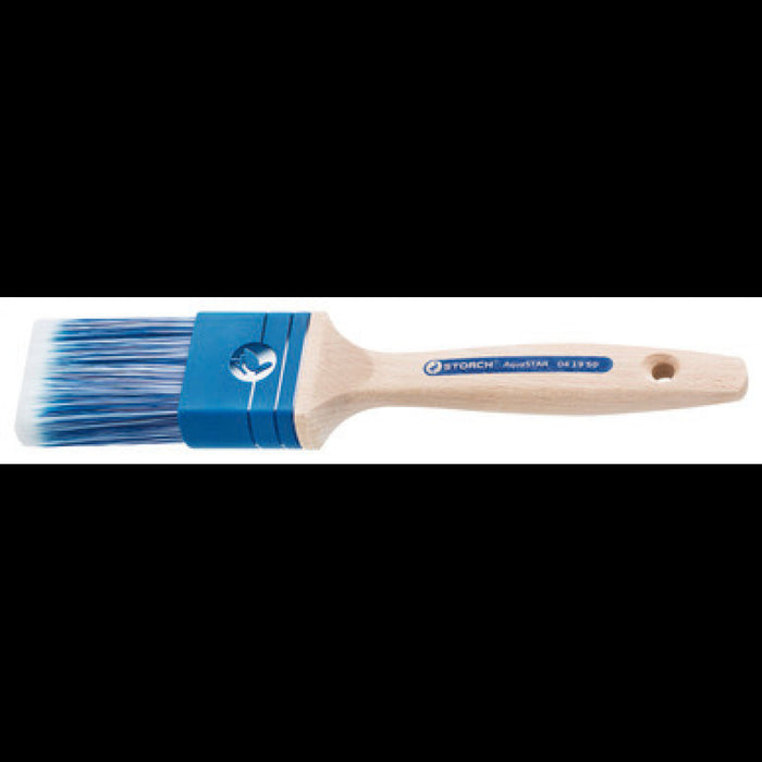 Storch Flachpinsel 40mm Aquastar Blau-Weiß PA Holzstiel Premium-4001941094185-MM Farben
