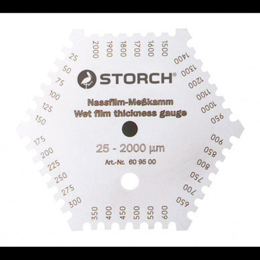 Storch Nassfilmmesskamm Edelstahl Messbereich 25 - 2000 my-4001941609518-MM Farben