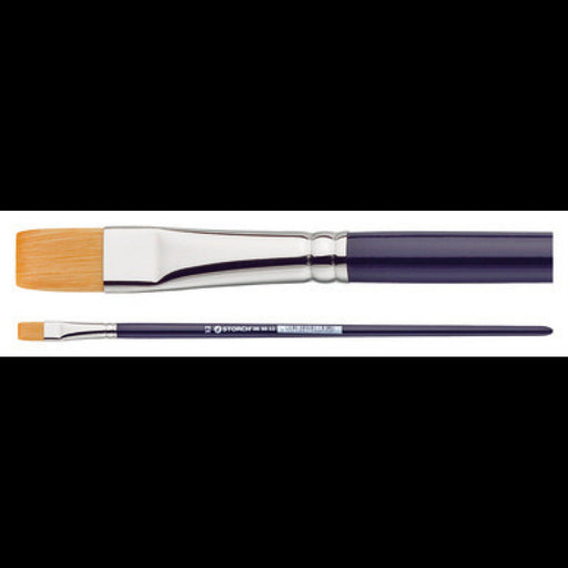 Storch Ölmalpinsel Gr.8 Torayhaar Goldfarben Flach Stiel Lang-4001941066038-MM Farben